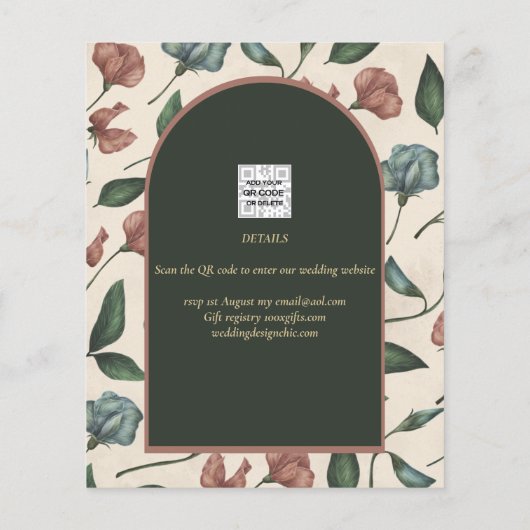 Leah G Emerald Green Terracotta Fall Save the Date (Rückseite)