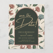 Leah G Emerald Green Terracotta Fall Save the Date (Vorderseite)