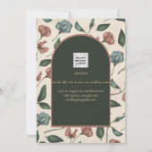 Leah G Emerald Green Terracotta Fall Save the Date Einladung (Rückseite)