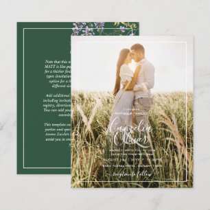 Leah G Green Lila WISTERIA Wedding INVITE