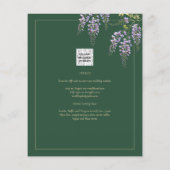 Leah G Green Lila WISTERIA Wedding INVITE Flyer (Hinten)