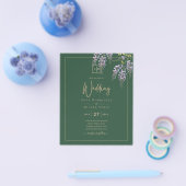 Leah G Green Lila WISTERIA Wedding INVITE Flyer (Einzeln)