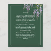 Leah G Green Lila WISTERIA Wedding INVITE Flyer (Hinten)