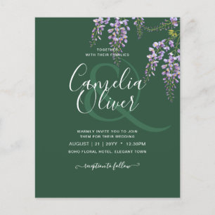 Leah G Green Lila WISTERIA Wedding INVITE Flyer