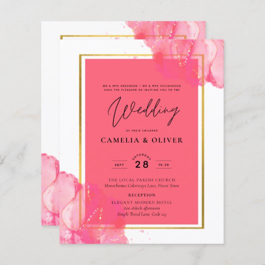 Leah G Lachs PINK GOLD WEDDING Alkohol Tinte (Vorne/Hinten)