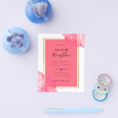 Leah G Lachs PINK GOLD WEDDING Alkohol Tinte Flyer (Einzeln)