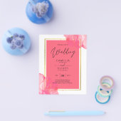 Leah G Lachs PINK GOLD WEDDING Alkohol Tinte Flyer (Einzeln)