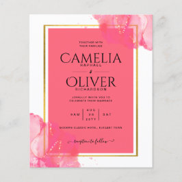 Leah G Lachs PINK GOLD WEDDING Alkohol Tinte Flyer