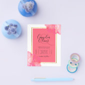 Leah G Lachs PINK GOLD WEDDING Alkohol Tinte Flyer (Einzeln)