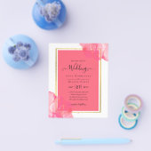 Leah G Lachs PINK GOLD WEDDING Alkohol Tinte Flyer (Einzeln)