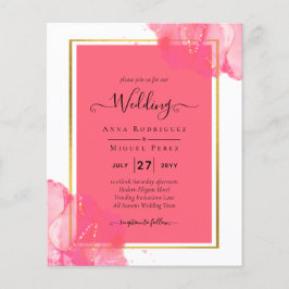 Leah G Lachs PINK GOLD WEDDING Alkohol Tinte Flyer