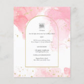 Leah G PINK GOLD INK Abstrakt Wedding INVITE (Rückseite)