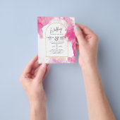 Leah G PINK GOLD INK Abstrakt Wedding INVITE Flyer (Gruppe)