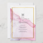 Leah G PINK Lila Tinte Abstrakt Wedding INVITE Einladung (Rückseite)