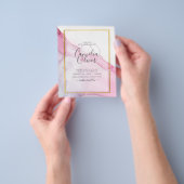 Leah G PINK Lila Tinte Abstrakt Wedding INVITE Flyer (Gruppe)