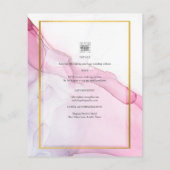 Leah G PINK Lila Tinte Abstrakt Wedding INVITE Flyer (Hinten)