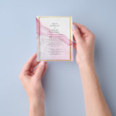 Leah G PINK Lila Tinte Abstrakt Wedding INVITE Flyer (Gruppe)