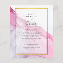 Leah G PINK Lila Tinte Abstrakt Wedding INVITE Flyer