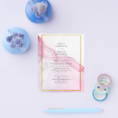 Leah G PINK Lila Tinte Abstrakt Wedding INVITE Flyer (Einzeln)