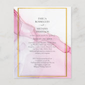 Leah G PINK Lila Tinte Abstrakt Wedding INVITE Flyer (Vorne)