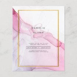 Leah G PINK Lila Tinte Abstrakt Wedding INVITE Flyer