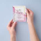 Leah G PINK Lila Tinte Abstrakt Wedding INVITE Flyer (Gruppe)