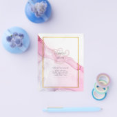 Leah G PINK Lila Tinte Abstrakt Wedding INVITE Flyer (Einzeln)