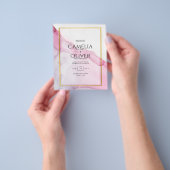 Leah G PINK Lila Tinte Abstrakt Wedding INVITE Flyer (Gruppe)