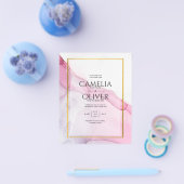 Leah G PINK Lila Tinte Abstrakt Wedding INVITE Flyer (Einzeln)