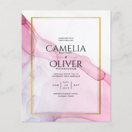 Leah G PINK Lila Tinte Abstrakt Wedding INVITE Flyer