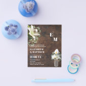 Leah G Rustic Calla Lily Floral Wedding Einladung Flyer (Einzeln)