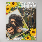 Leah G Rustic Sunflowers Spitzen FOTO Wedding WELC Poster (Vorne)