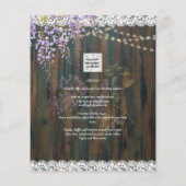Leah G Rustic WISTERIA Lace Floral Wedding INVITE (Rückseite)