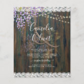 Leah G Rustic WISTERIA Lace Floral Wedding INVITE (Vorderseite)