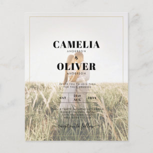 Leah G Rustic WISTERIA Lace Floral Wedding INVITE