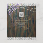 Leah G Rustic WISTERIA Lace Floral Wedding INVITE (Rückseite)