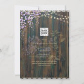 Leah G Rustic WISTERIA Lace Floral Wedding INVITE Einladung (Rückseite)