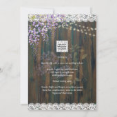 Leah G Rustic WISTERIA Lace Floral Wedding INVITE Einladung (Rückseite)