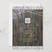 Leah G Rustic WISTERIA Lace Floral Wedding INVITE Einladung (Rückseite)