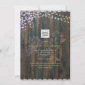 Leah G Rustic WISTERIA Lace Floral Wedding INVITE Einladung (Rückseite)