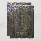 Leah G Rustic WISTERIA Lace Floral Wedding INVITE Einladung (Vorne/Hinten)