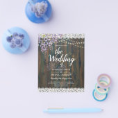 Leah G Rustic WISTERIA Lace Floral Wedding INVITE Flyer (Einzeln)
