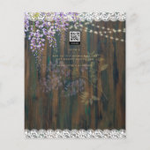 Leah G Rustic WISTERIA Lace Floral Wedding INVITE Flyer (Hinten)