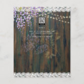 Leah G Rustic WISTERIA Lace Floral Wedding INVITE Flyer (Hinten)