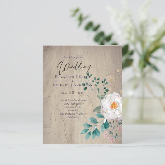 Leah G Rustikale Rose Sommerblumenhochzeit (Stehend Vorderseite)