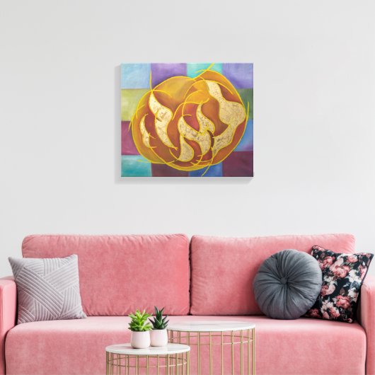 Leah - Hebrew Letters Kabbalah Leinwanddruck (Insitu (Wohnzimmer))