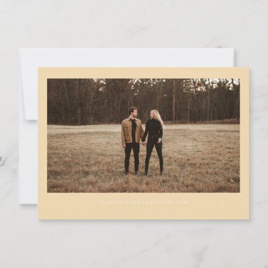 LEAH Lebendes Pastel-Frühling Foto ändern Datum Einladung (Rückseite)