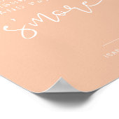 LEAH Lebendes Pastel Orange Spring S'mores Bar Sig Poster (Ecke)