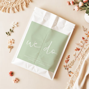 LEAH Lebendiges Pastellgrün Frühling Wir heiraten Geschenktütchen