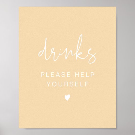 LEAH Lebhafte Frühlingspastel Gelbe Getränke Bar Poster (Vorne)